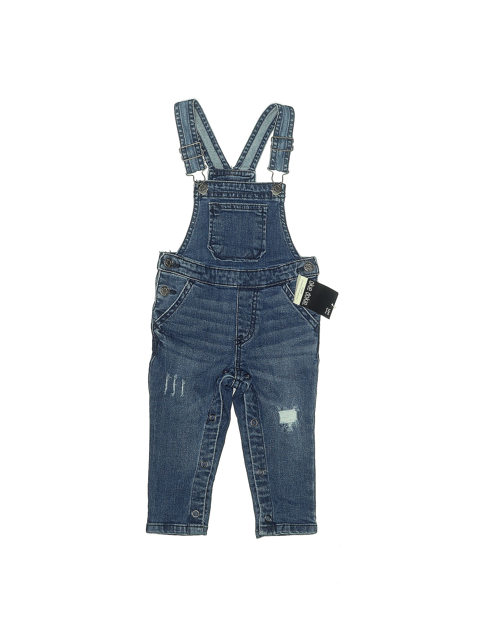 Okie Dokie Blue Overalls Size 12 mo 26 off ThredUp