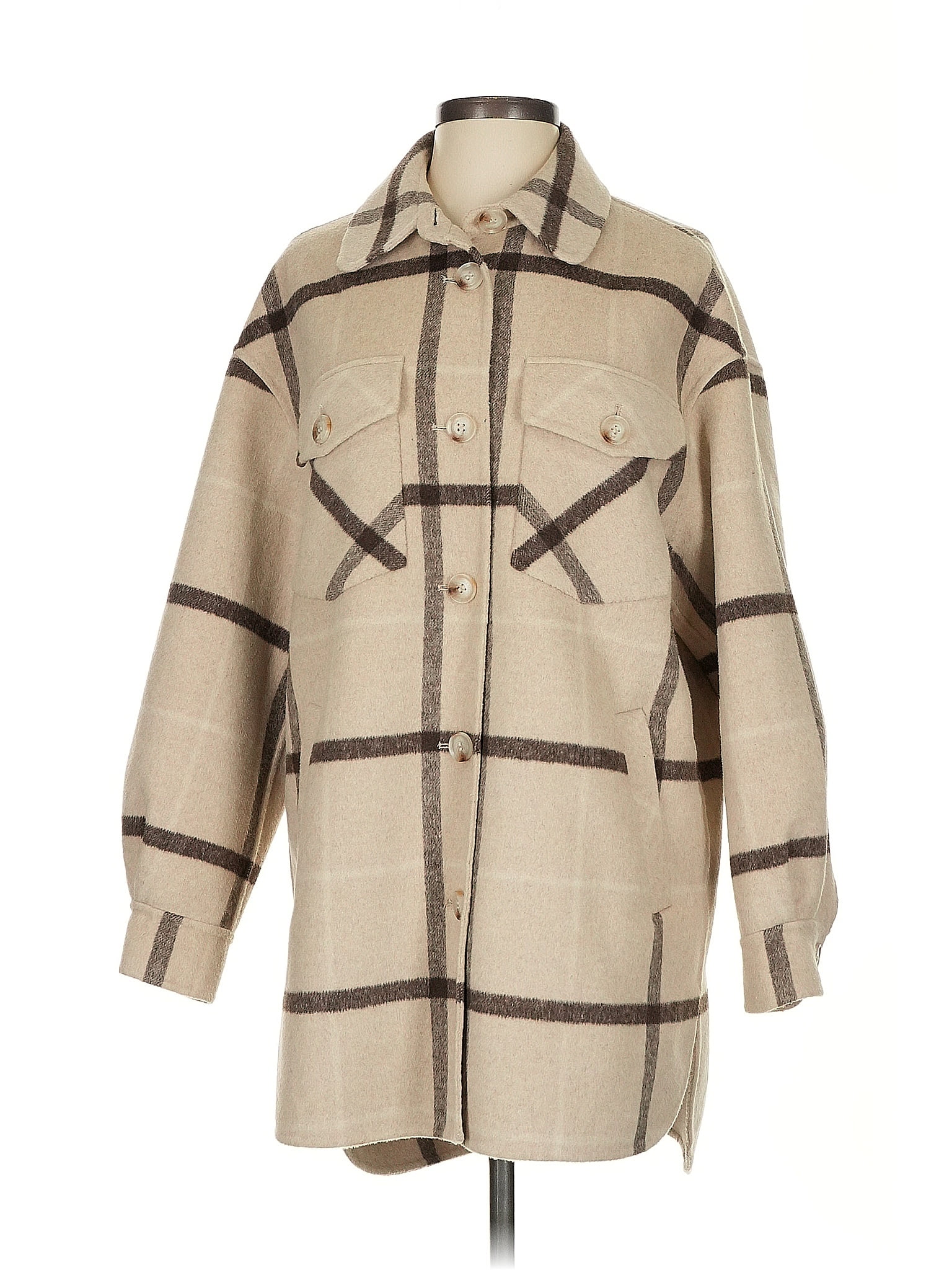 Belle & Bloom Tan Wool Coat Size S 75 off ThredUp