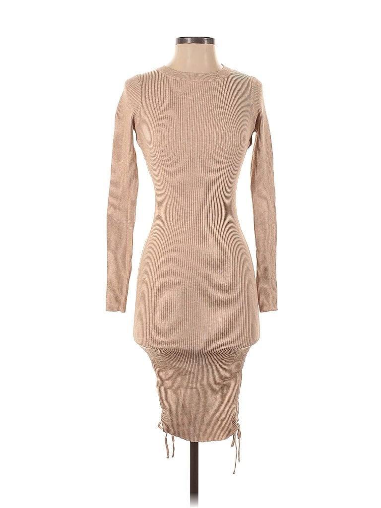 Pre-owned Acoa Collection Casual Dress In Brown