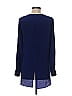 BCBGMAXAZRIA 100% Silk Blue Long Sleeve Silk Top Size XXS - photo 2