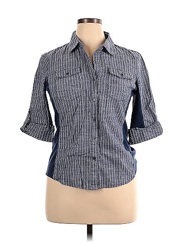 Ci Sono 3/4 Sleeve Button-Down Shirt (view 1)