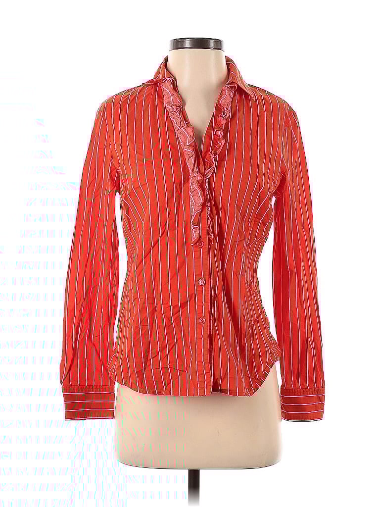 Pre-owned Jones New York Signature 3/4 Sleeve Blouse In Red