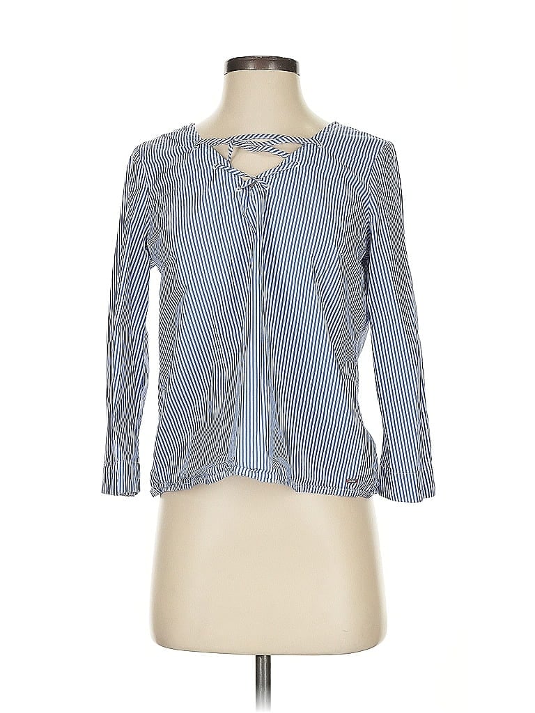 Pre-owned Tommy Hilfiger 3/4 Sleeve Blouse In Blue