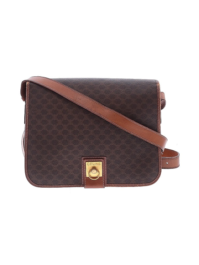 Céline Brown Vintage Macadam Crossbody Bag One Size 73 off ThredUp