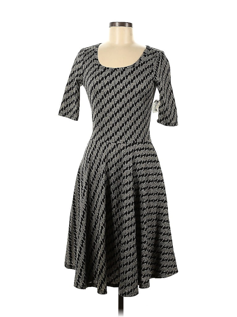Lularoe Chevron-herringbone Gray Casual Dress Size M - photo 1