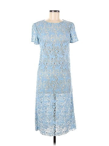 Nina Ricci Ice Blue Guipure Lace Dress (view 1)