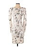 BCBGMAXAZRIA Graphic Gray White White Light Sheath Size S - photo 1
