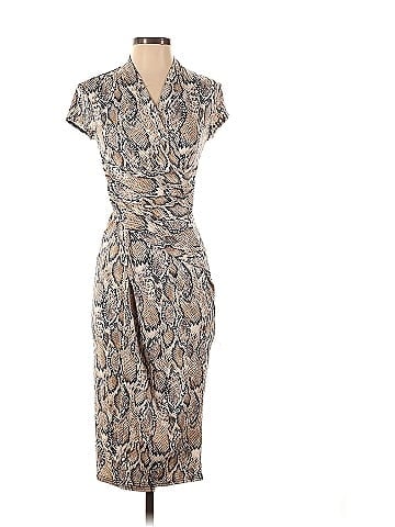 Great Jones Snake Printed Faux Wrap Dress (view 1)