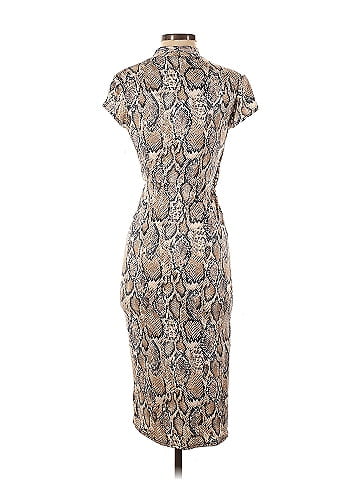 Great Jones Snake Printed Faux Wrap Dress (view 2)