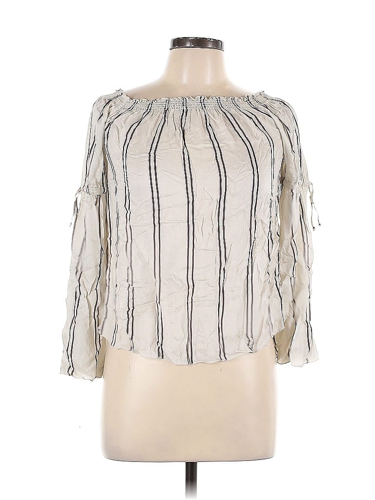 Pre-owned Chaser 3/4 Sleeve Blouse In White