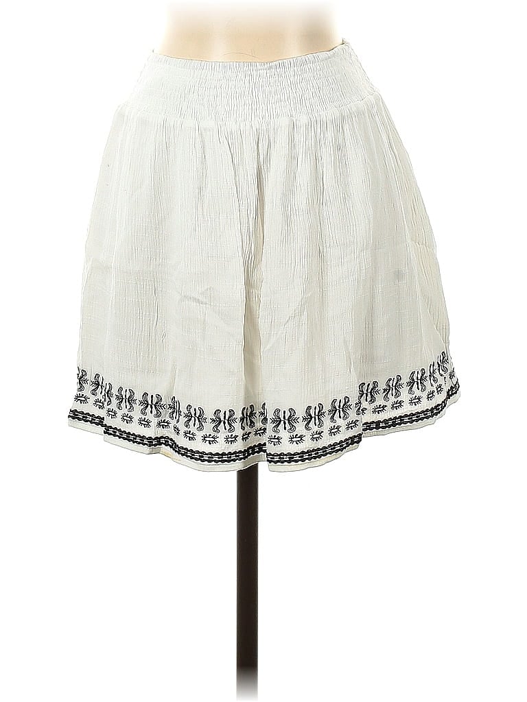 Pre-owned Lost + Wander Casual Skirt In White