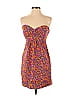 Volcom Print Orange Cocktail Dress Size 5 - photo 1