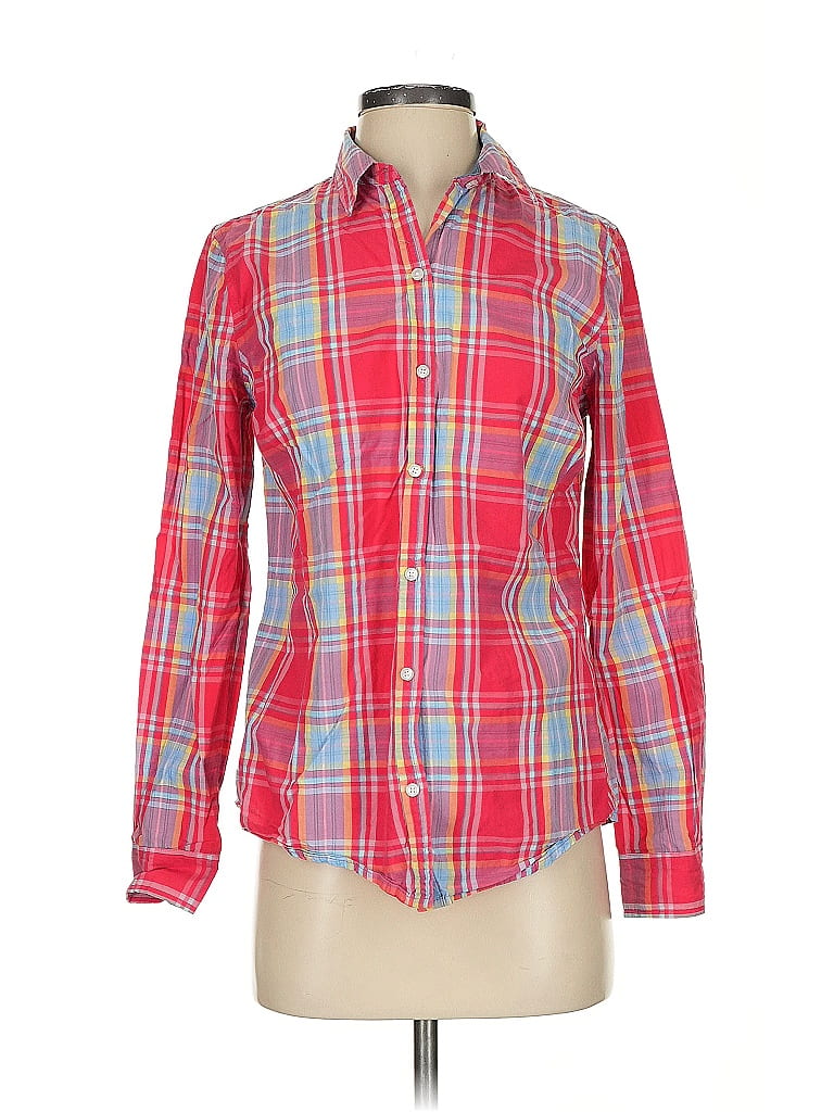 Pre-owned Charter Club Long Sleeve Button Down Shirt In Red