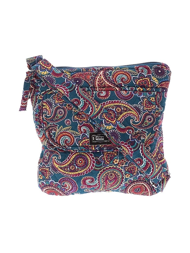 Assorted Brands 100% Cotton Paisley Blue Crossbody Bag One size - photo 1