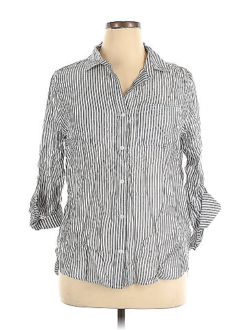 Velvet Heart 3/4 Sleeve Button-Down Shirt (view 1)