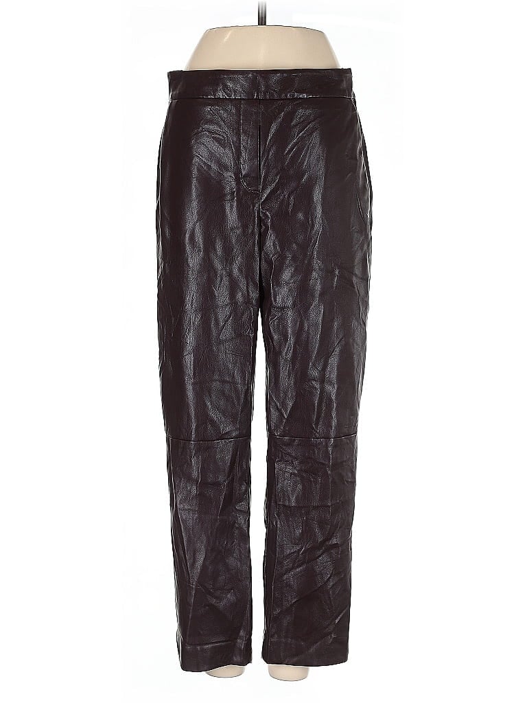 Pre-owned Babaton Faux Leather Pants In Black