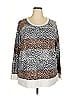 Honeyme Animal Print Brown Pullover Sweater Size XXL - photo 1