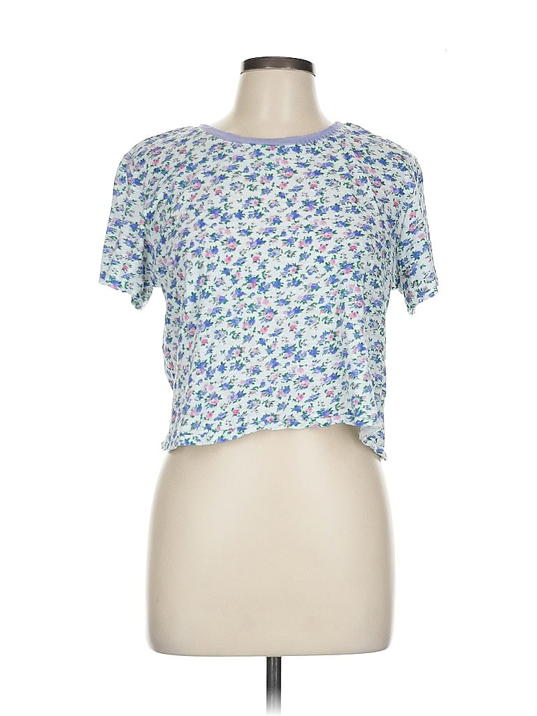 Femmes T-shirt Chemise Henley Boutons Imprimé Fleuri Tunique Basique Manche Courte Col rond