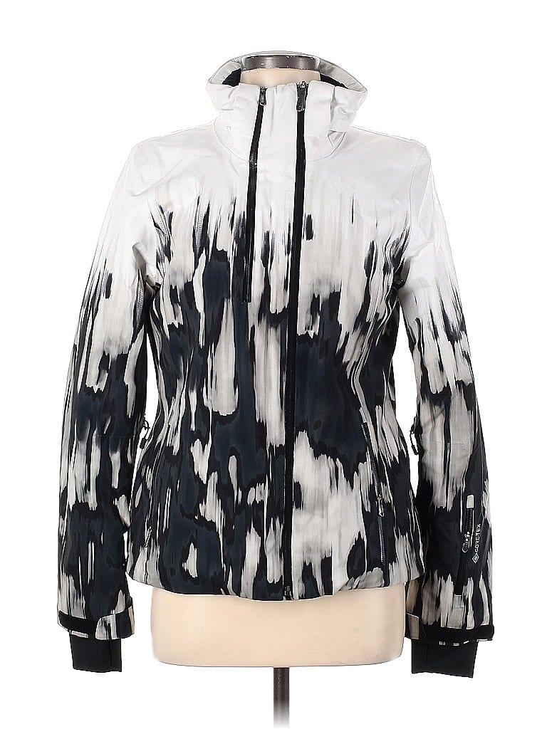 Spyder 100% Polyester Print White Splatter Print Inspire Ski Jacket Size 8 - photo 1