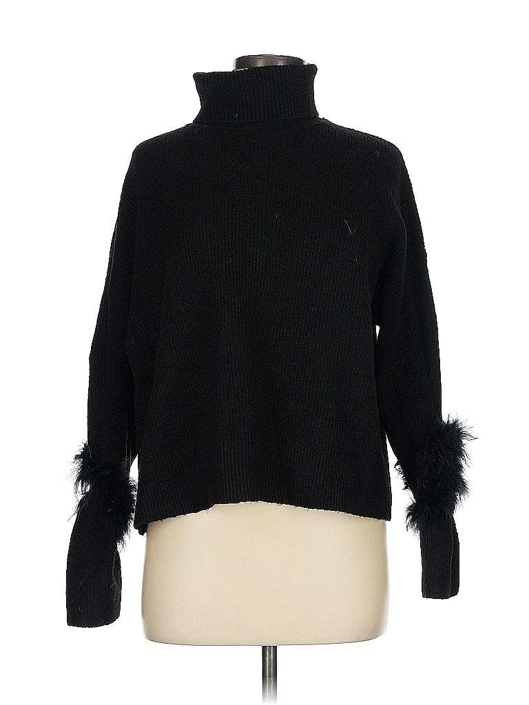 Pre-owned New York And Company Turtleneck Sweater In Black