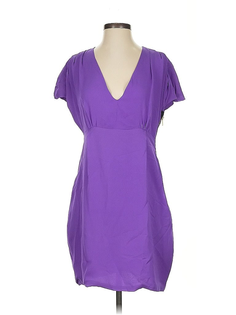 Ghita Solid Purple Casual Dress Size S - photo 1