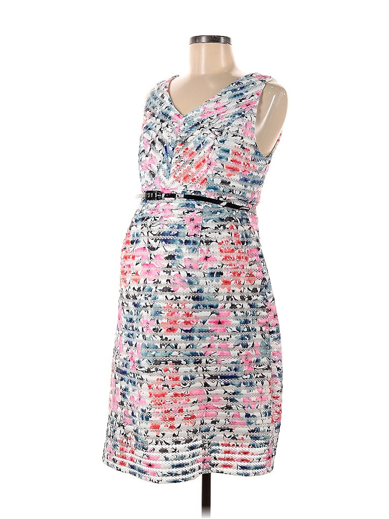 Motherhood 100% Polyester Print Pink Casual Dress Size M - photo 1