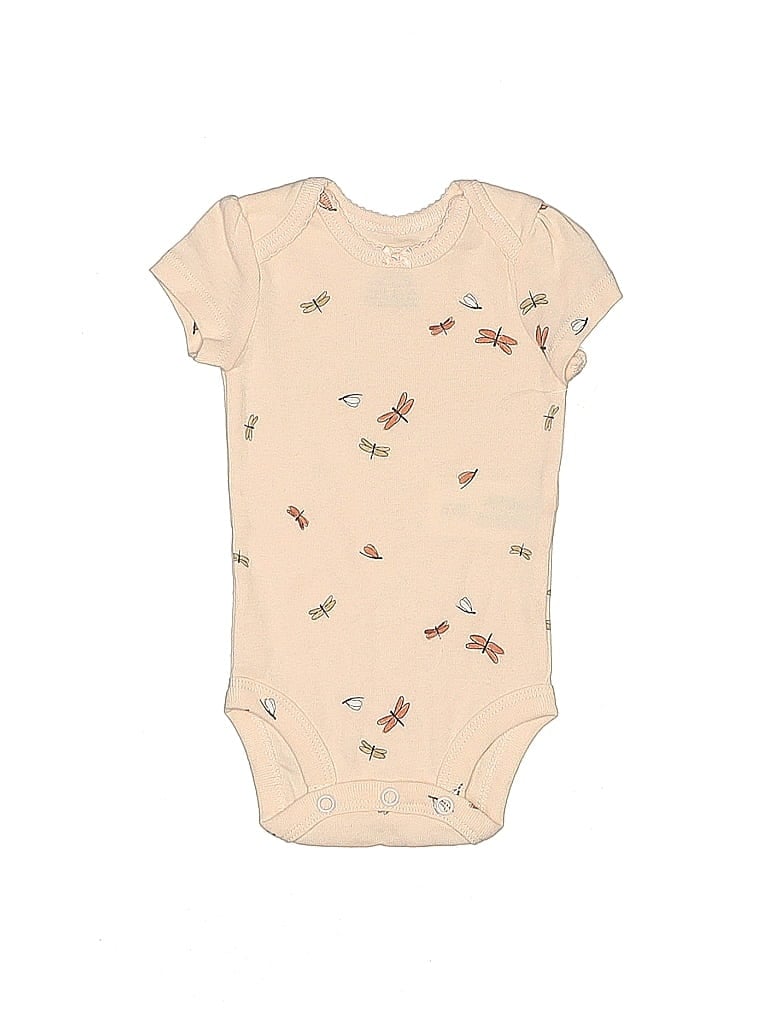CARTER'S Pre-owned Babies' Short Sleeve Onesie In Brown