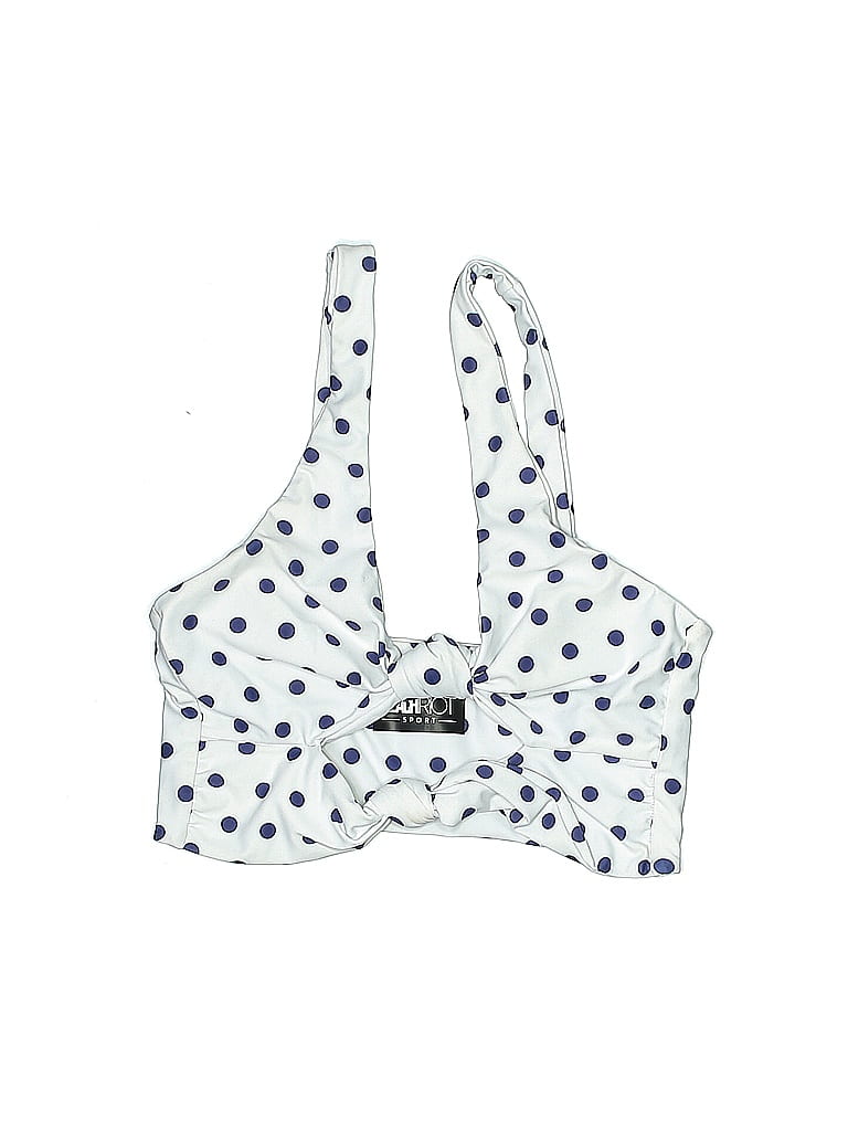 Beachriot Sport Polka Dots White Swimsuit Top Size Xxs Estimated 59