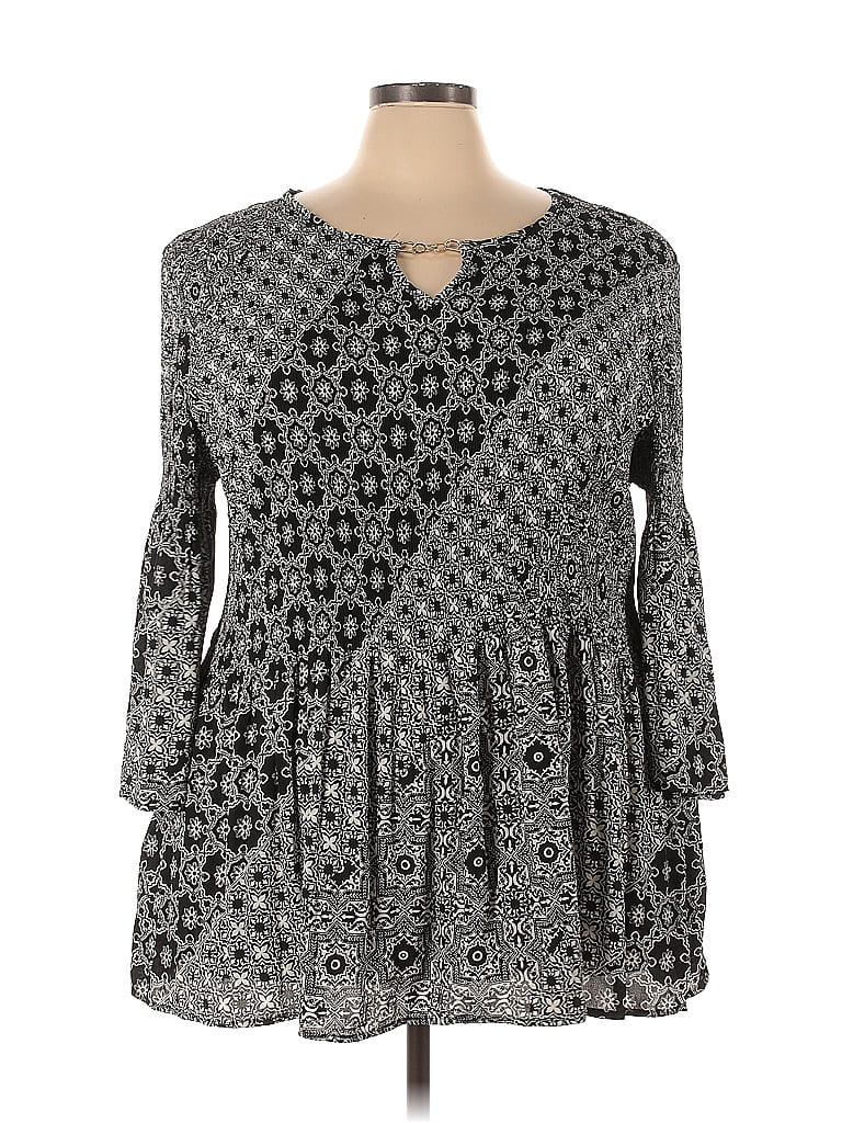 Catherines 100% Polyester Gray Casual Dress Size 5X - photo 1