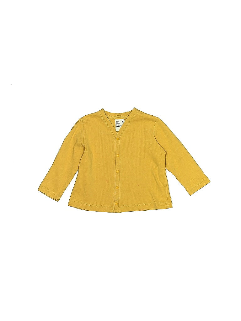 Uniqlo 100% Cotton Yellow Cardigan Size 3 - photo 1