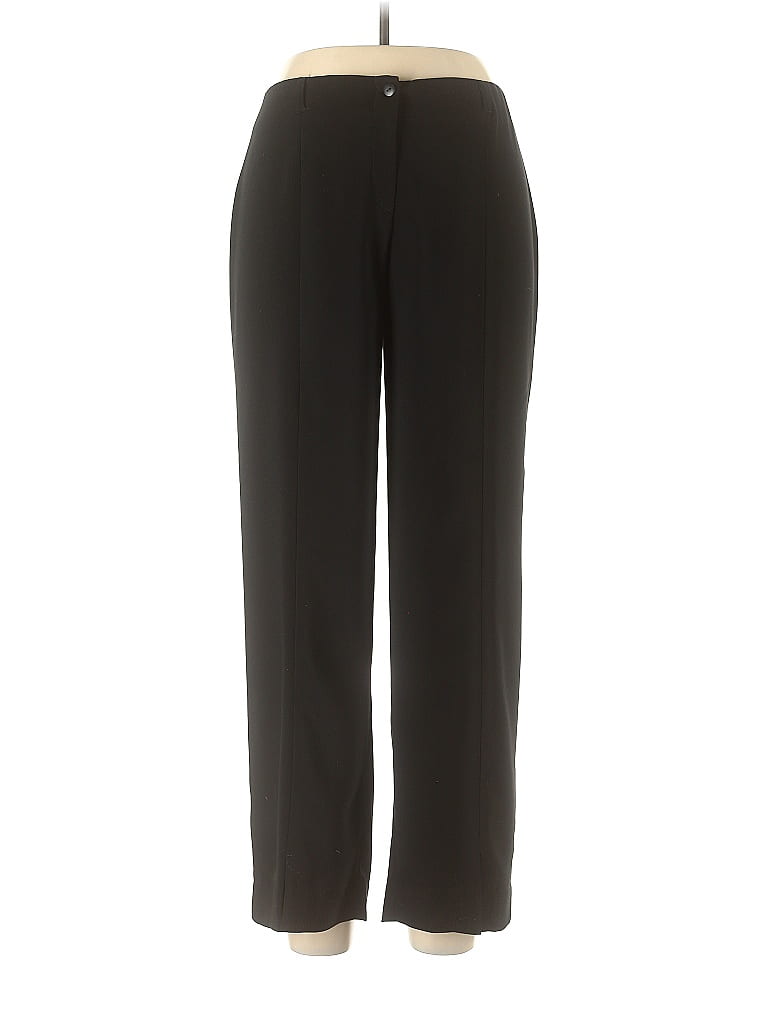 Canvas Backs 100% Polyester Solid Black Dress Pants Size 10 - photo 1