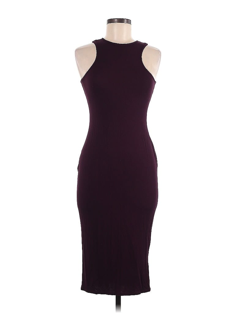 Pre-owned Boohoo Cocktail Dress In Burgundy