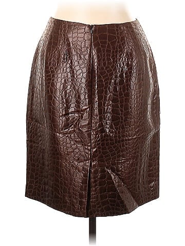 Donna Degnan Faux Leather Skirt (view 2)