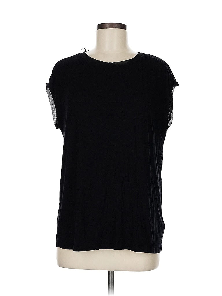 Pre-owned Tahari Short Sleeve T-shirt In Black