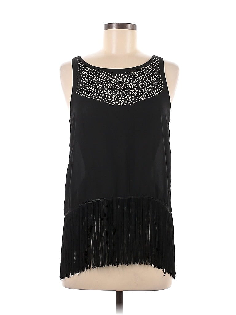 french corner 100% Polyester Black Sleeveless Blouse Size M - photo 1