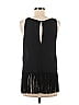 french corner 100% Polyester Black Sleeveless Blouse Size M - photo 2