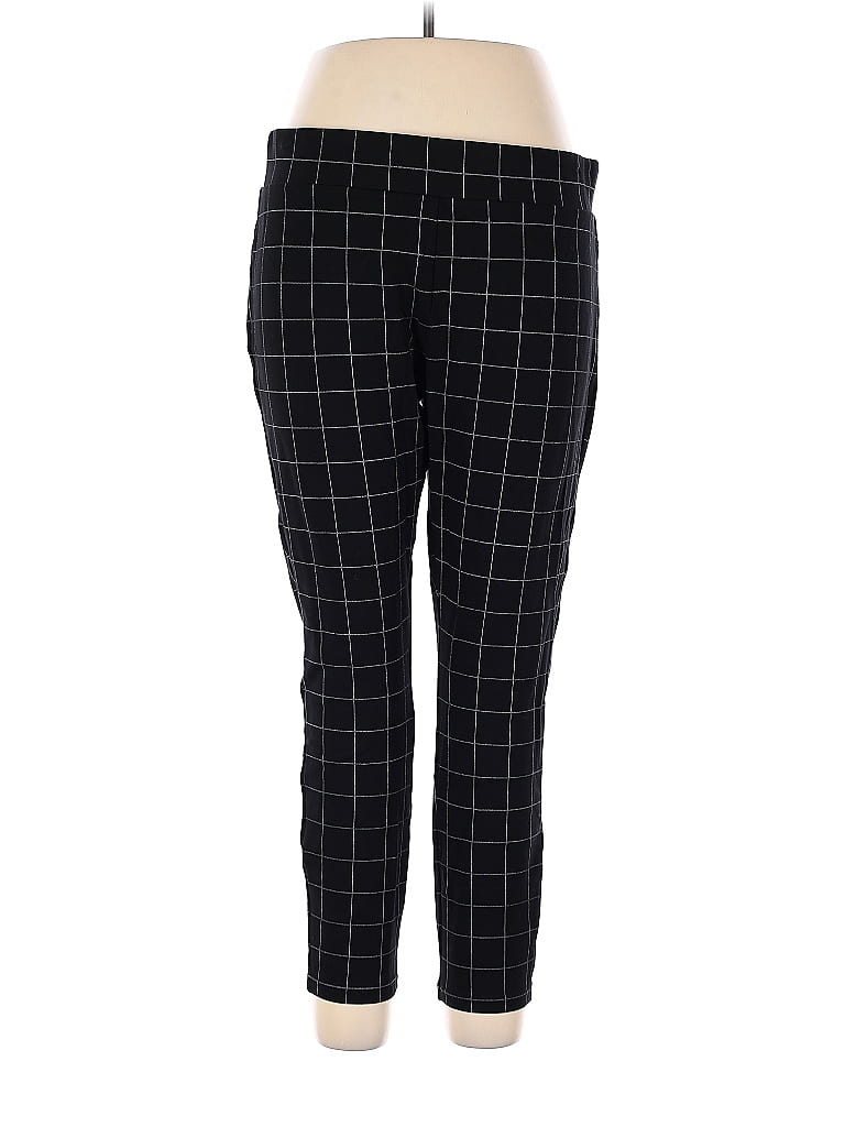 Ann Taylor Factory Plaid Black Casual Pants Size XL - photo 1