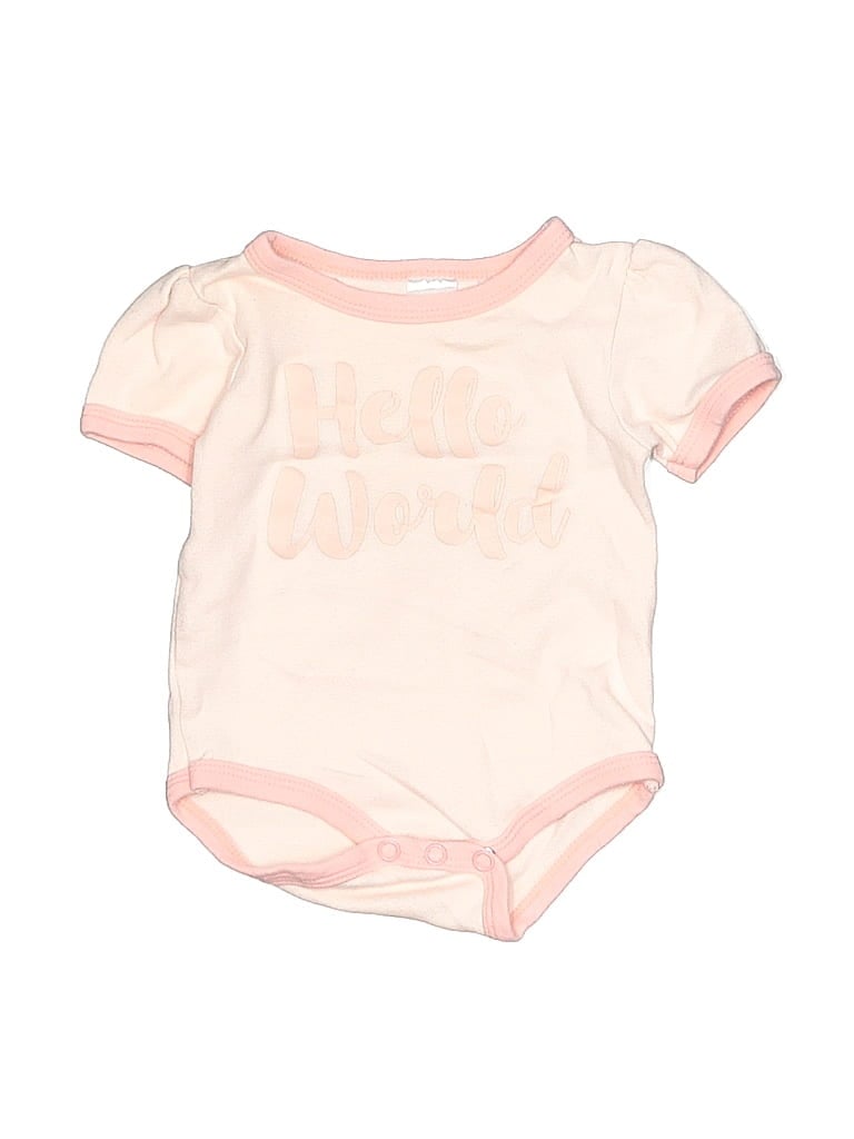 Baby Aspen 100% Cotton Ivory Short Sleeve Onesie Size 3-6 mo - photo 1