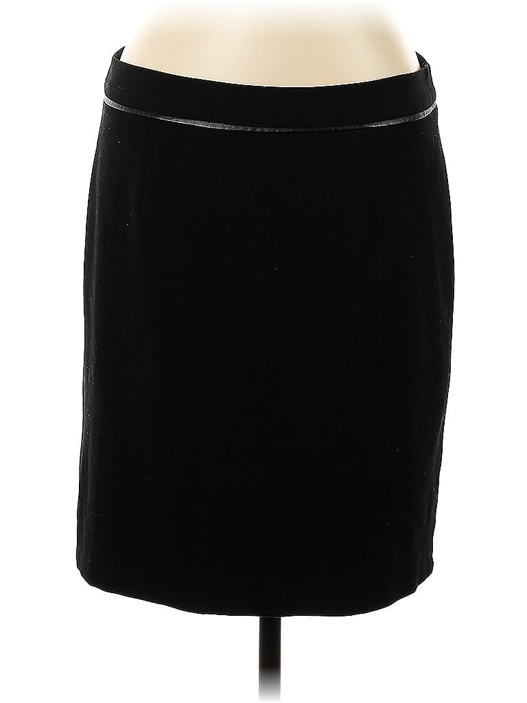 Amanda + Chelsea Solid Black Casual Skirt Size 10 - photo 1