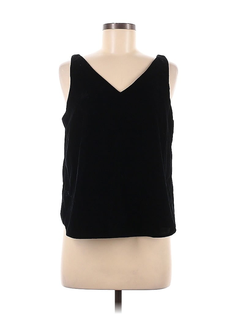 Pre-owned Ann Taylor Loft Sleeveless Top Black V Neck Tops