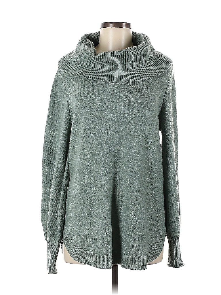 Hanna Nikole Green Turtleneck Sweater Size 24 (Plus) - 60% off