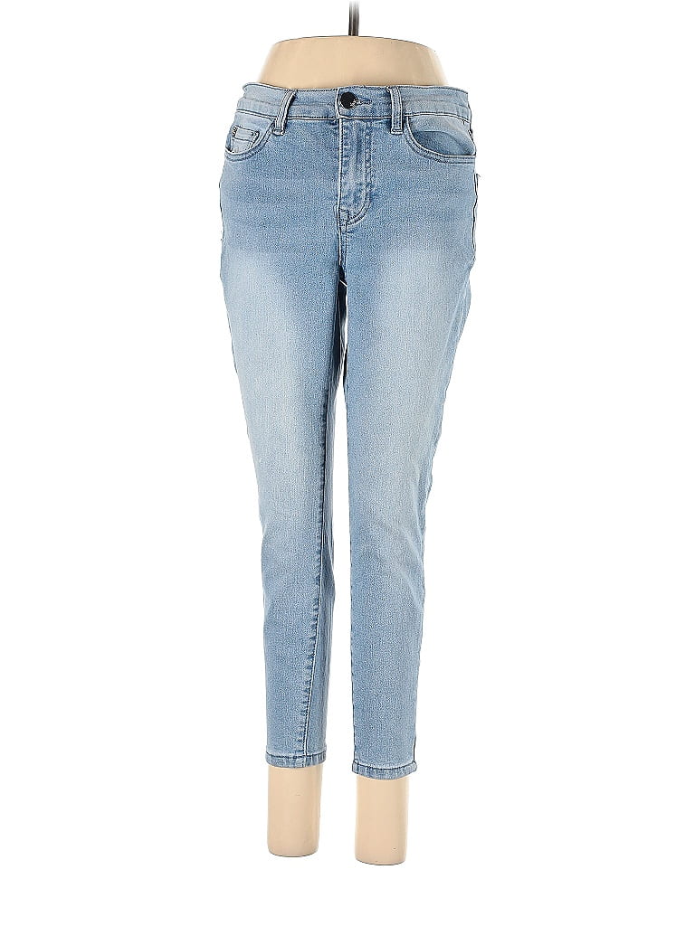 DG^2 by Diane Gilman Solid Blue Jeans Size 6 (petite) - photo 1