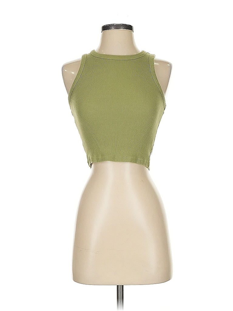 Pre-owned Bp. Tank Top Green Halter Neckline Tops
