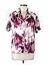 Jason Wu Tie-dye Purple Short Sleeve Blouse Size M - photo 1