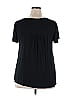 Cuddl Duds Solid Black Short Sleeve T-Shirt Size 2X - photo 2