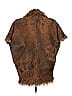 Zero + Maria Cornejo 100% Lambskin Brown Reversible Shearling Faux Fur Vest Size M - photo 2