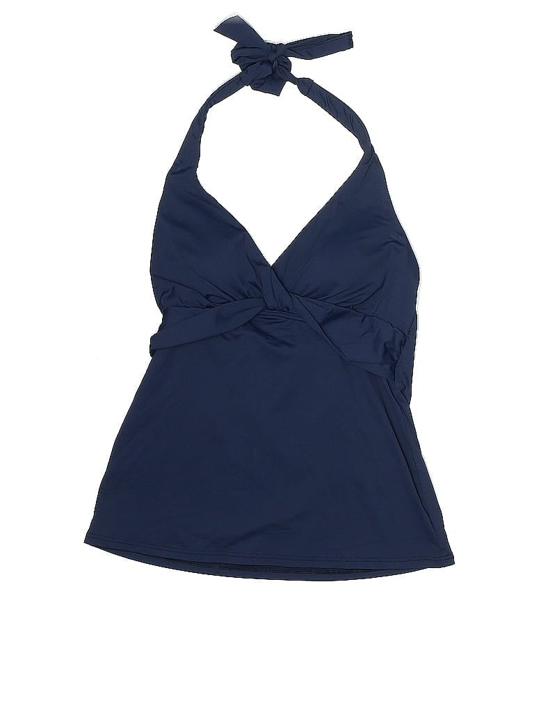 Pre-owned Lands' End Swimsuit Top Blue Swimwear