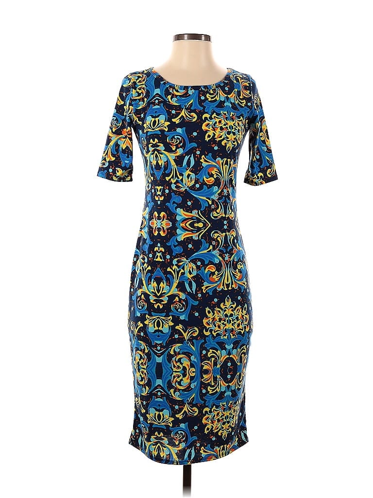 Pre-owned Lularoe Cocktail Dress In Blue