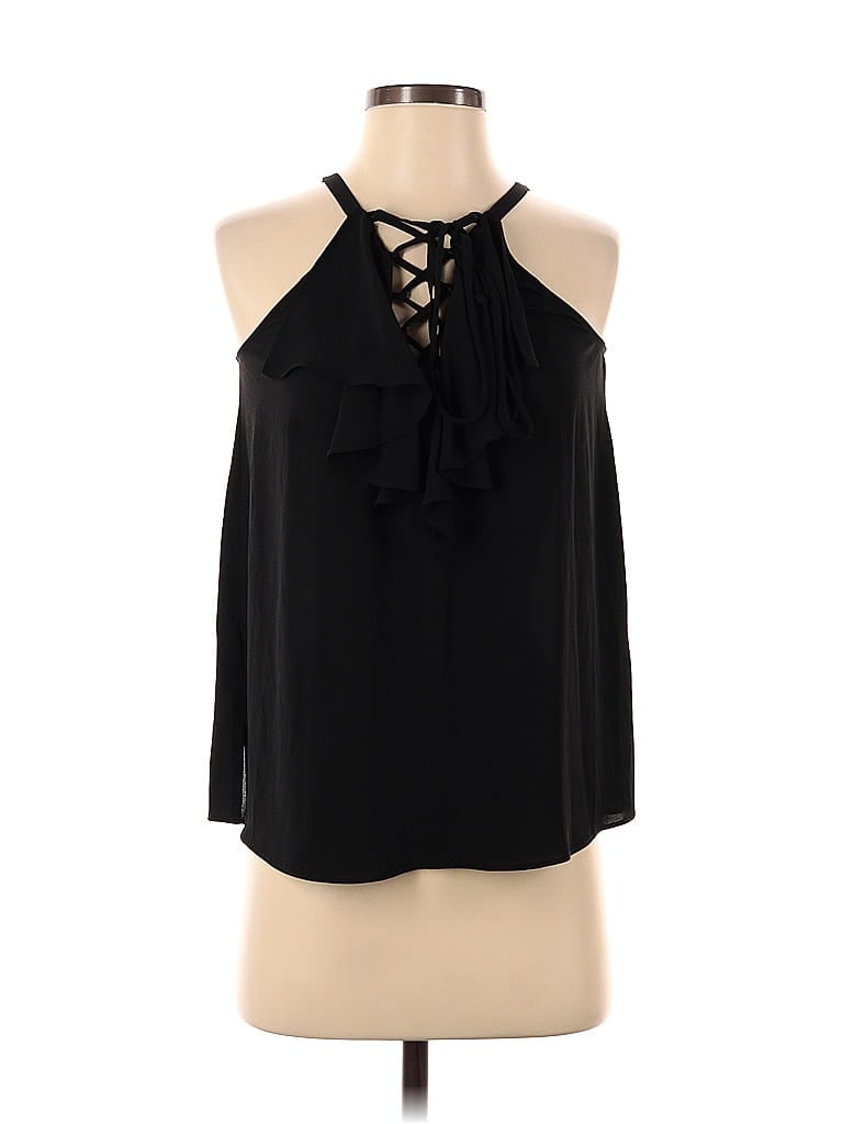 Pre-owned Bcbgmaxazria Sleeveless Blouse In Black