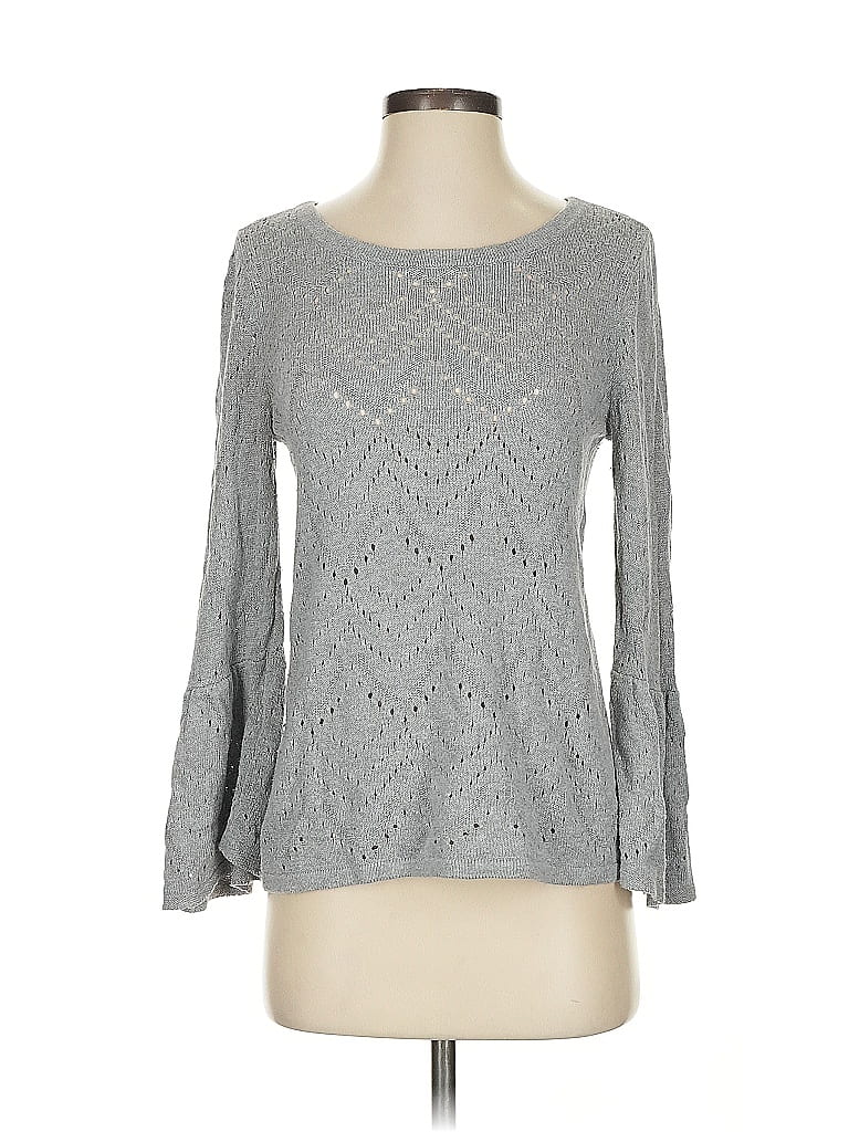 Pre-owned Ann Taylor Loft Outlet Pullover Sweater In Gray